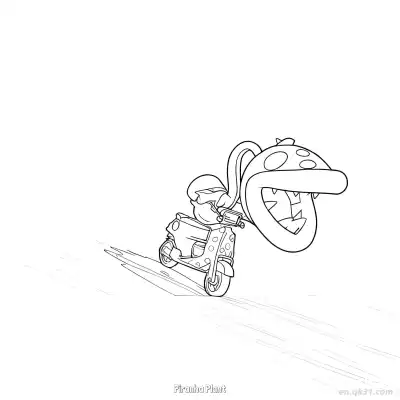 Free printable Piranha Plant  Coloring Page - Free PDF Printable Mario Kart Coloring Sheets coloring page