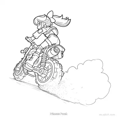Free printable Princess Peach 4 Coloring Page - Free PDF Printable Mario Kart Coloring Sheets coloring page