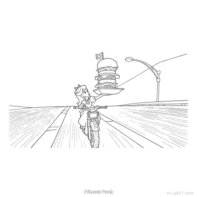 Free printable Princess Peach 7 Coloring Page - Free PDF Printable Mario Kart Coloring Sheets coloring page