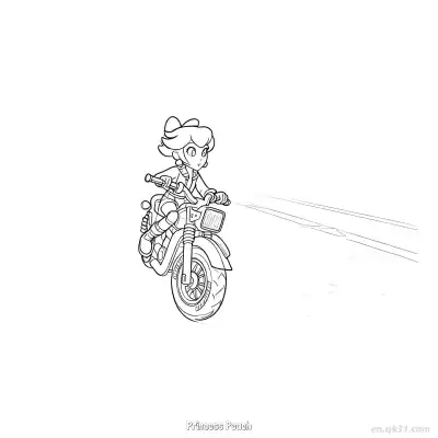 Free printable Princess Peach 8 Coloring Page - Free PDF Printable Mario Kart Coloring Sheets coloring page