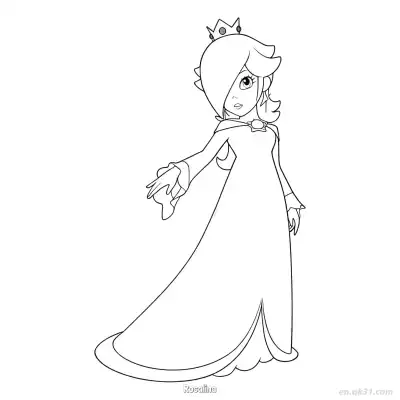 Free printable Rosalina  Coloring Page - Free PDF Printable Mario Kart Coloring Sheets coloring page