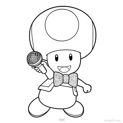 Free printable Toad 3 Coloring Page - Free PDF Printable Mario Kart Coloring Sheets coloring page