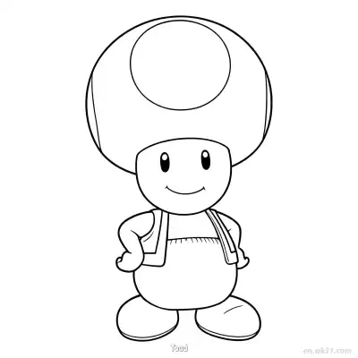 Free printable Toad 5 Coloring Page - Free PDF Printable Mario Kart Coloring Sheets coloring page