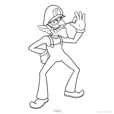 Free printable Waluigi 2 Coloring Page - Free PDF Printable Mario Kart Coloring Sheets coloring page