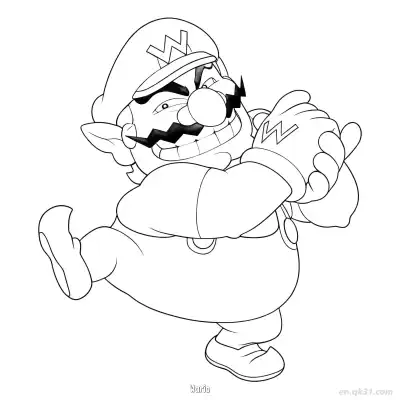 Free printable Wario 4 Coloring Page - Free PDF Printable Mario Kart Coloring Sheets coloring page