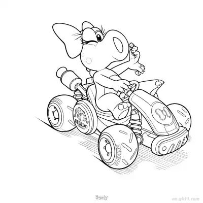 Free printable Wendy 1 Coloring Page - Free PDF Printable Mario Kart Coloring Sheets coloring page