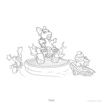 Free printable Wendy 2 Coloring Page - Free PDF Printable Mario Kart Coloring Sheets coloring page