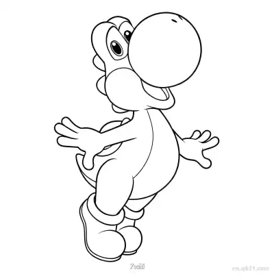 Free printable Yoshi 5 Coloring Page - Free PDF Printable Mario Kart Coloring Sheets coloring page