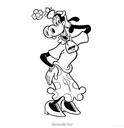 Free printable Clarabelle Cow 3 Coloring Page - Free Printable Mickey Mouse & Friends PDFS Coloring Sheets coloring page