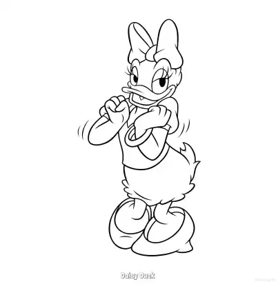 Free printable Daisy Duck 12 Coloring Page - Free Printable Mickey Mouse & Friends PDFS Coloring Sheets coloring page