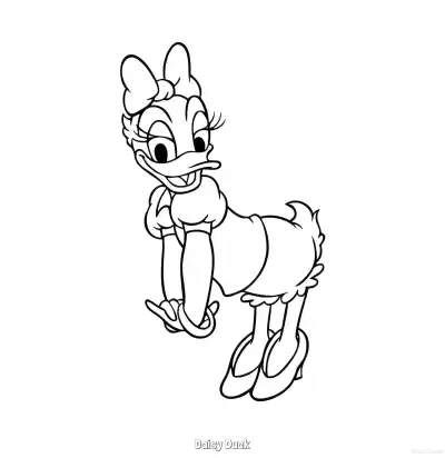 Free printable Daisy Duck 9 Coloring Page - Free Printable Mickey Mouse & Friends PDFS Coloring Sheets coloring page
