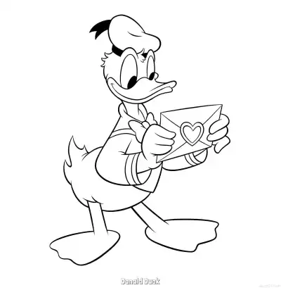 Free printable Donald Duck  Coloring Page - Free Printable Mickey Mouse & Friends PDFS Coloring Sheets coloring page