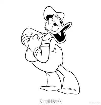 Free printable Donald Duck 14 Coloring Page - Free Printable Mickey Mouse & Friends PDFS Coloring Sheets coloring page