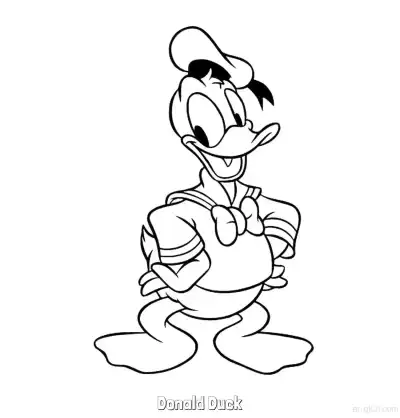Free printable Donald Duck 2 Coloring Page - Free Printable Mickey Mouse & Friends PDFS Coloring Sheets coloring page