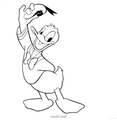 Free printable Donald Duck 6 Coloring Page - Free Printable Mickey Mouse & Friends PDFS Coloring Sheets coloring page