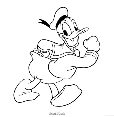 Free printable Donald Duck 7 Coloring Page - Free Printable Mickey Mouse & Friends PDFS Coloring Sheets coloring page
