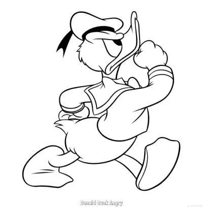 Free printable Donald Duck Angry  Coloring Page - Free Printable Mickey Mouse & Friends PDFS Coloring Sheets coloring page