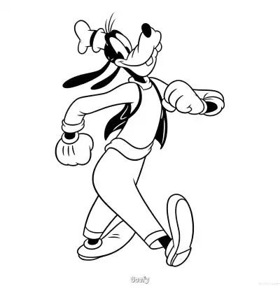 Free printable Goofy 1 Coloring Page - Free Printable Mickey Mouse & Friends PDFS Coloring Sheets coloring page