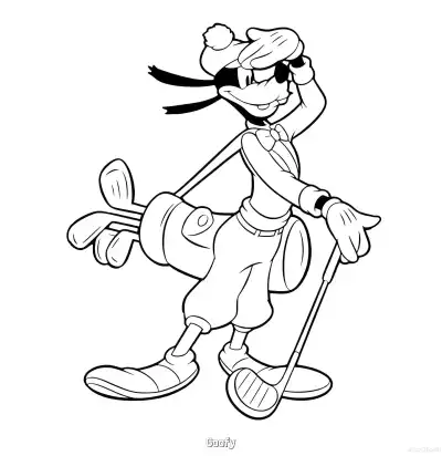 Free printable Goofy 15 Coloring Page - Free Printable Mickey Mouse & Friends PDFS Coloring Sheets coloring page