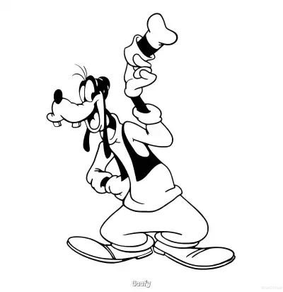 Free printable Goofy 6 Coloring Page - Free Printable Mickey Mouse & Friends PDFS Coloring Sheets coloring page
