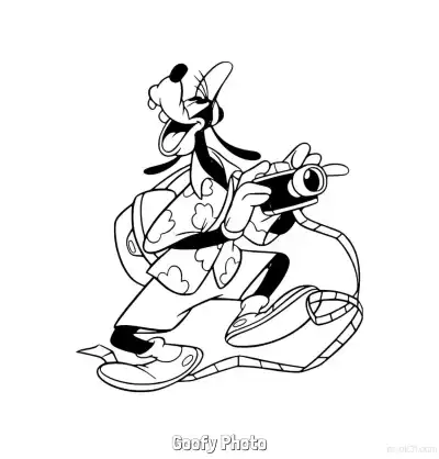 Free printable Goofy Photo  Coloring Page - Free Printable Mickey Mouse & Friends PDFS Coloring Sheets coloring page