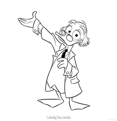 Free printable Ludwig Von Drake 1 Coloring Page - Free Printable Mickey Mouse & Friends PDFS Coloring Sheets coloring page