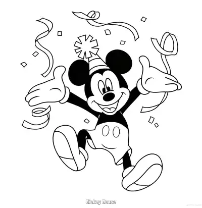 Free printable Mickey Mouse 25 Coloring Page - Free Printable Mickey Mouse & Friends PDFS Coloring Sheets coloring page