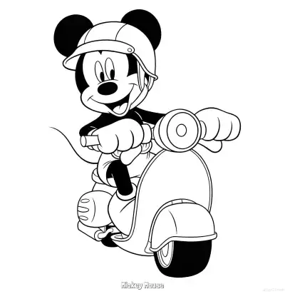 Free printable Mickey Mouse 34 Coloring Page - Free Printable Mickey Mouse & Friends PDFS Coloring Sheets coloring page