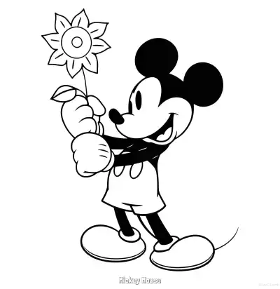 Free printable Mickey Mouse 35 Coloring Page - Free Printable Mickey Mouse & Friends PDFS Coloring Sheets coloring page
