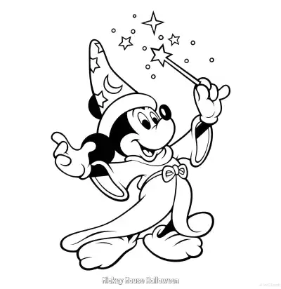 Free printable Mickey Mouse Halloween  Coloring Page - Free Printable Mickey Mouse & Friends PDFS Coloring Sheets coloring page