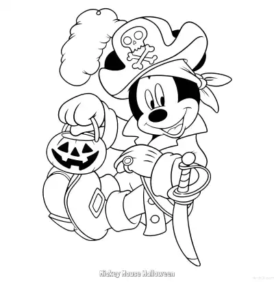 Free printable Mickey Mouse Halloween 2 Coloring Page - Free Printable Mickey Mouse & Friends PDFS Coloring Sheets coloring page