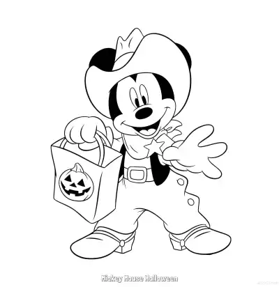 Free printable Mickey Mouse Halloween 3 Coloring Page - Free Printable Mickey Mouse & Friends PDFS Coloring Sheets coloring page