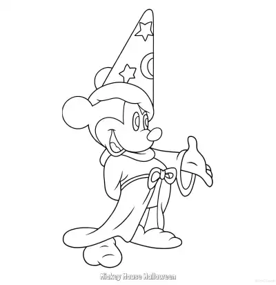 Free printable Mickey Mouse Halloween 4 Coloring Page - Free Printable Mickey Mouse & Friends PDFS Coloring Sheets coloring page