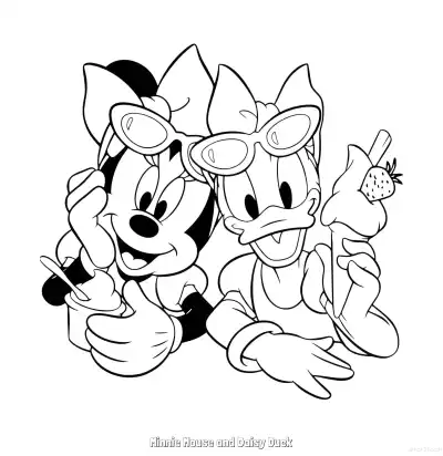 Free printable Minnie Mouse and Daisy Duck 10 Coloring Page - Free Printable Mickey Mouse & Friends PDFS Coloring Sheets coloring page