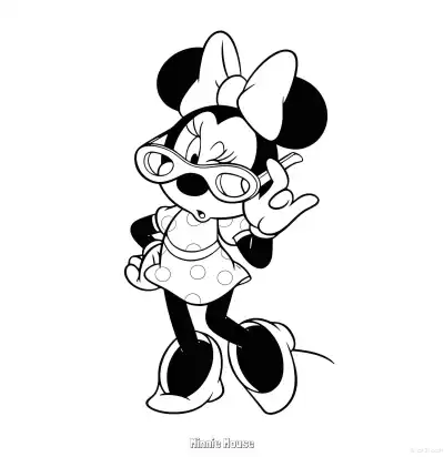 Free printable Minnie Mouse 32 Coloring Page - Free Printable Mickey Mouse & Friends PDFS Coloring Sheets coloring page