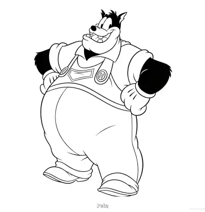 Free printable Pete 1 Coloring Page - Free Printable Mickey Mouse & Friends PDFS Coloring Sheets coloring page