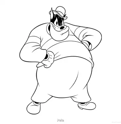 Free printable Pete 2 Coloring Page - Free Printable Mickey Mouse & Friends PDFS Coloring Sheets coloring page