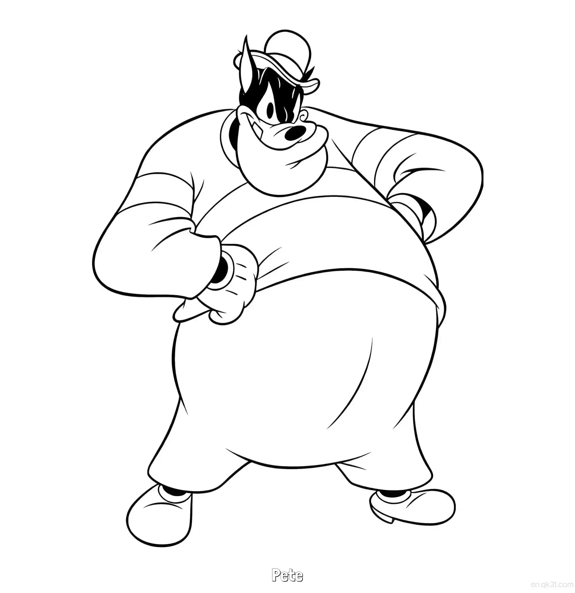 Pete 2 Coloring Page - Free Printable Mickey Mouse & Friends PDF Coloring Sheets – Free Printable Coloring Page for Kids and Adults