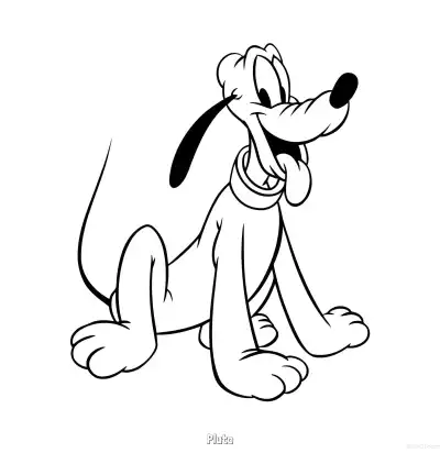 Free printable Pluto 10 Coloring Page - Free Printable Mickey Mouse & Friends PDFS Coloring Sheets coloring page