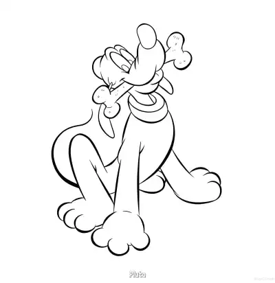 Free printable Pluto 11 Coloring Page - Free Printable Mickey Mouse & Friends PDFS Coloring Sheets coloring page