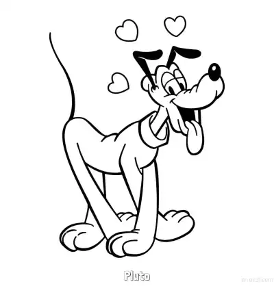 Free printable Pluto 12 Coloring Page - Free Printable Mickey Mouse & Friends PDFS Coloring Sheets coloring page