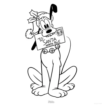 Free printable Pluto 13 Coloring Page - Free Printable Mickey Mouse & Friends PDFS Coloring Sheets coloring page