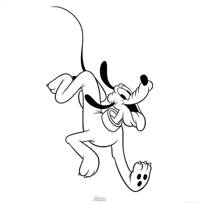 Free printable Pluto 2 Coloring Page - Free Printable Mickey Mouse & Friends PDFS Coloring Sheets coloring page