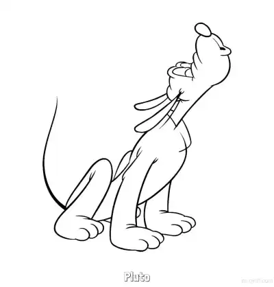 Free printable Pluto 4 Coloring Page - Free Printable Mickey Mouse & Friends PDFS Coloring Sheets coloring page