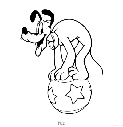 Free printable Pluto 5 Coloring Page - Free Printable Mickey Mouse & Friends PDFS Coloring Sheets coloring page