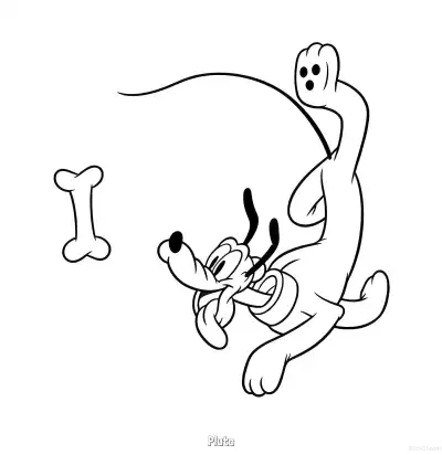 Free printable Pluto 6 Coloring Page - Free Printable Mickey Mouse & Friends PDFS Coloring Sheets coloring page