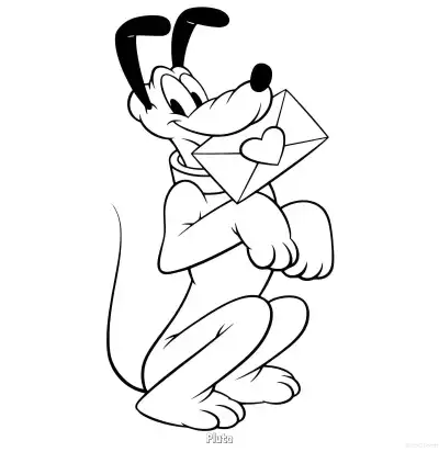 Free printable Pluto 7 Coloring Page - Free Printable Mickey Mouse & Friends PDFS Coloring Sheets coloring page