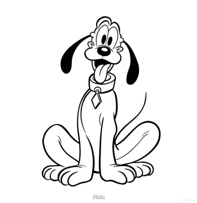 Free printable Pluto 8 Coloring Page - Free Printable Mickey Mouse & Friends PDFS Coloring Sheets coloring page