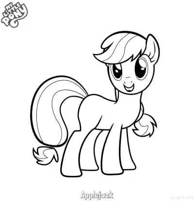 Free printable Applejack 13 Coloring Page - Free Printable My Little Pony Unicorn PDFS Coloring Sheets coloring page