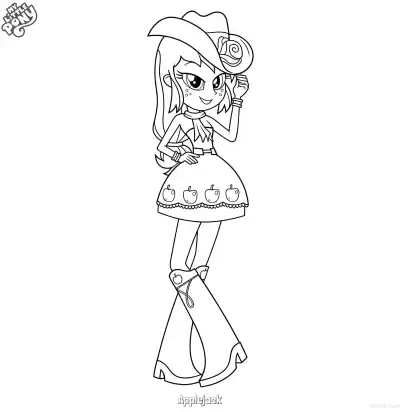 Free printable Applejack 16 Coloring Page - Free Printable My Little Pony Unicorn PDFS Coloring Sheets coloring page